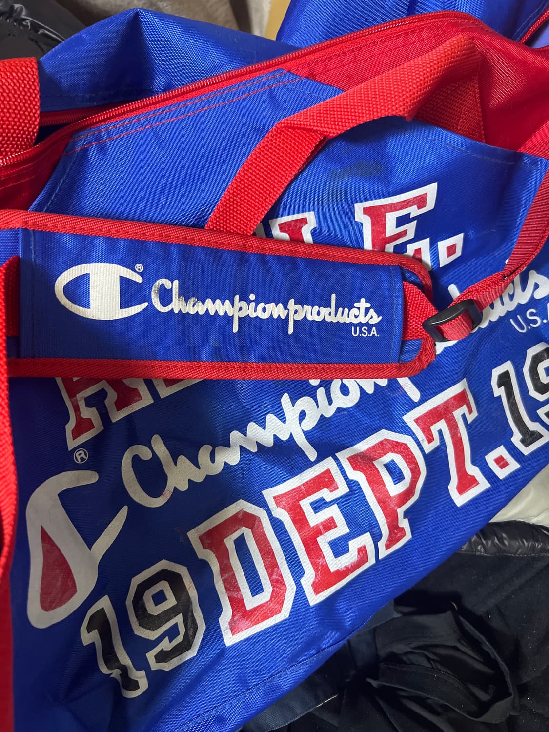 90s 챔피언90s 챔피온 더플백 블루/레드 스포츠 가방 더플백 상품이미지2