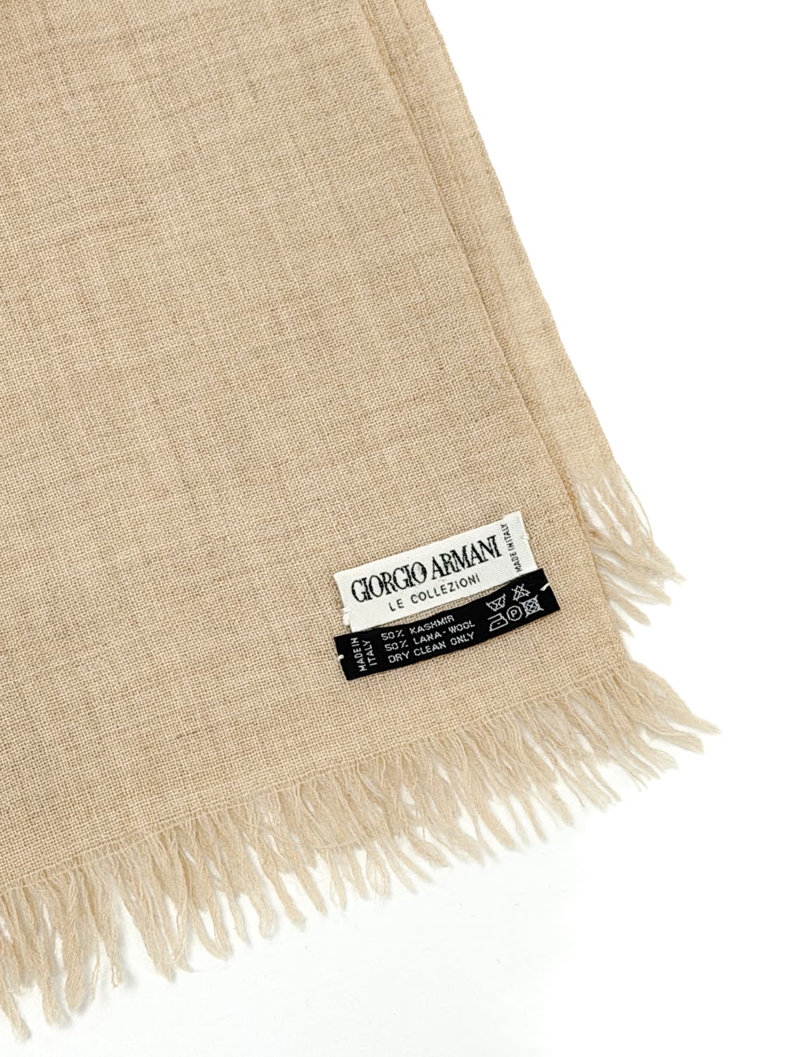 조르지오 아르마니 캐시미어 울 스카프 베이지 상품이미지6