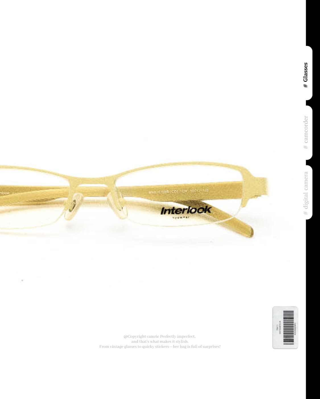 (Made in Hong Kong)Interlook 💛반무테 빈티지안경 상품이미지8