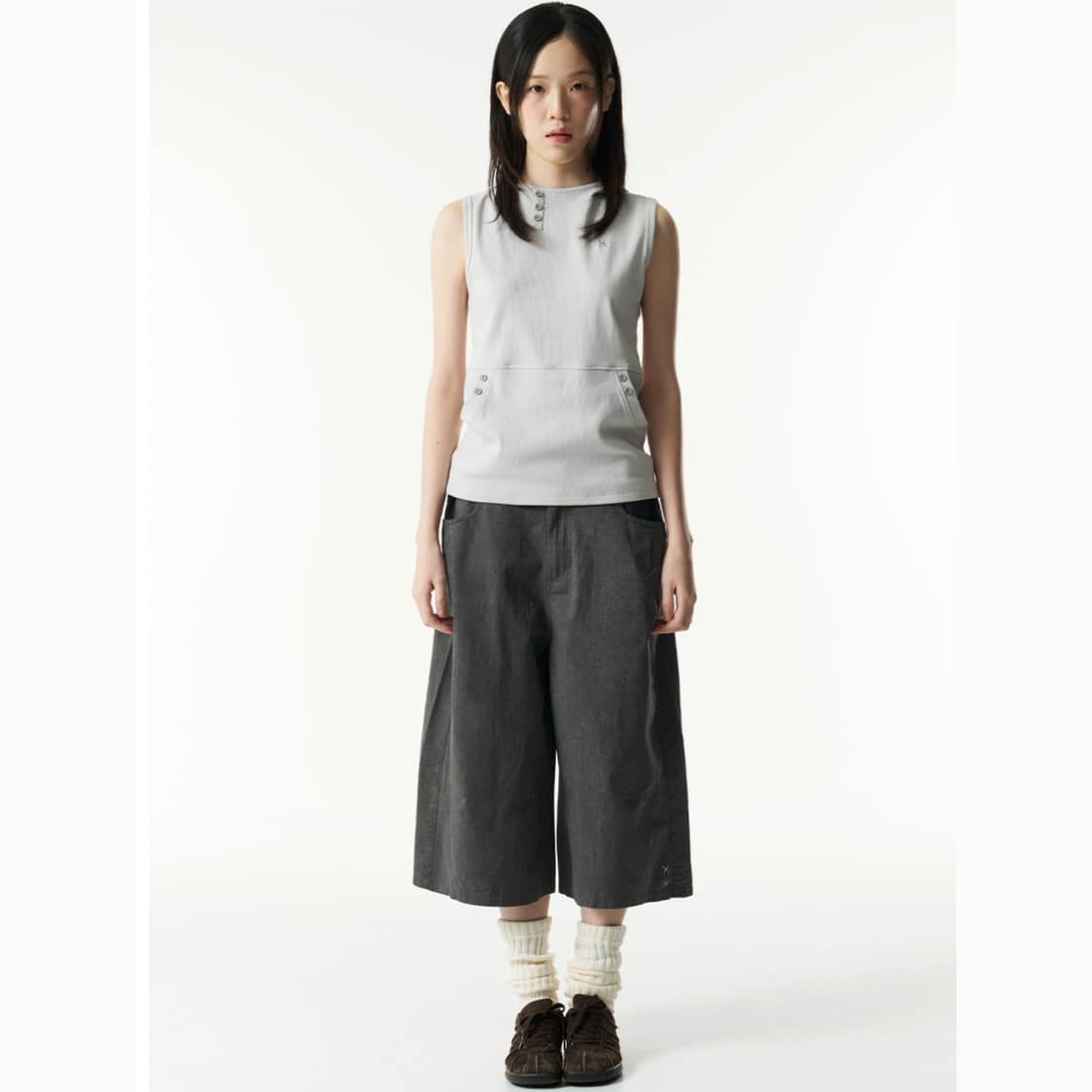 TCM pin stripe stitch half pants (charco 상품이미지1