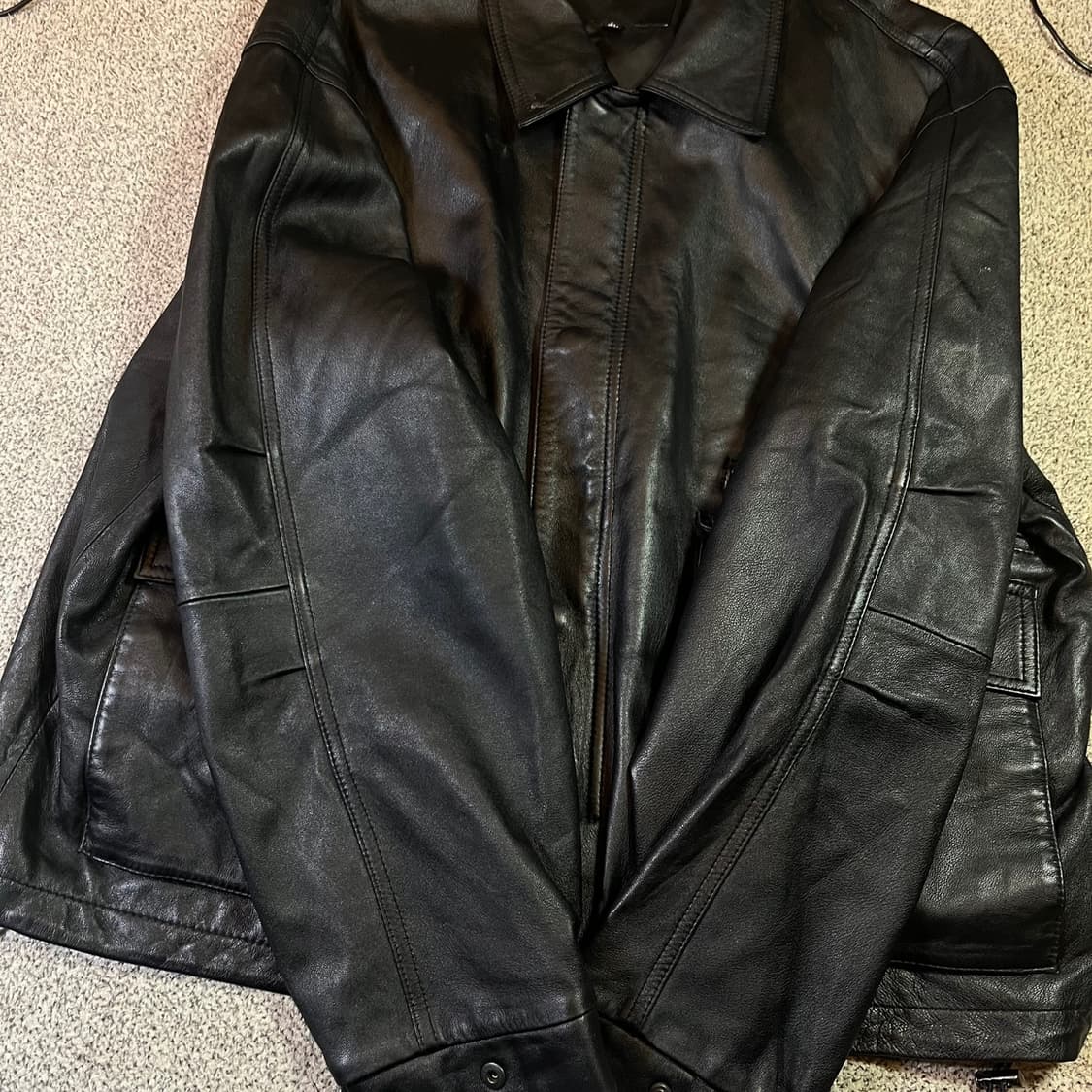 도프제이슨 램스킨 레더 블루종 자켓 상품이미지2