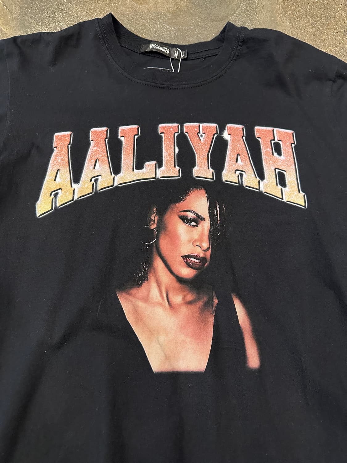 알리야 Aaliyah 프린팅 빈티지 반팔 티셔츠  S 상품이미지3