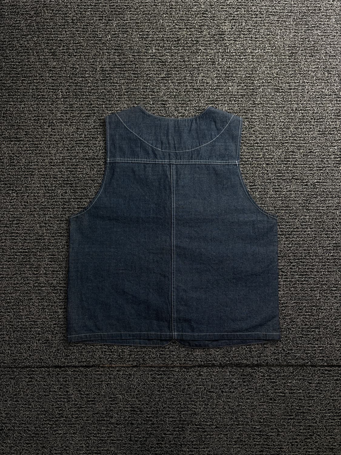 프리즘웍스 아메카지 헤비 샴브레이 데님 워크 베스트 1463 상품이미지4