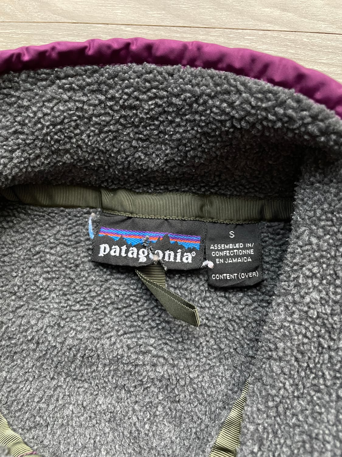 90s 파타고니아 신칠라 스노우리스 그레이 퍼플 눈없산 상품이미지3