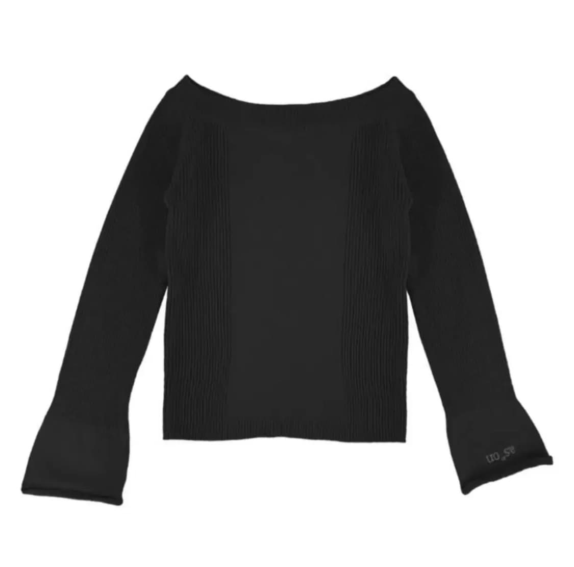 애즈온 매디 아일렛 니트 블랙 상품이미지1