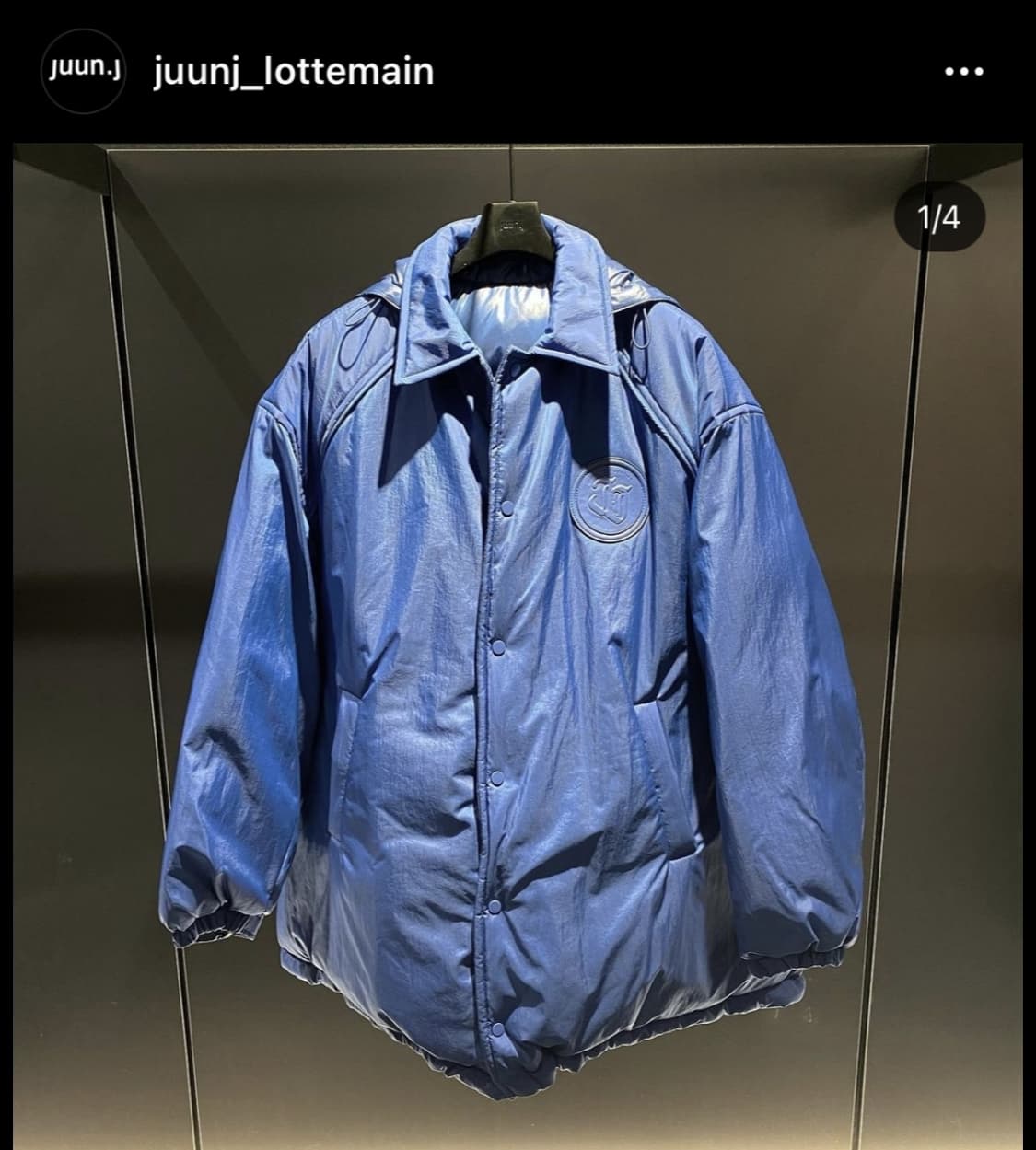 준지 컬렉션 189만 블루 리버시블 패딩 상품이미지1