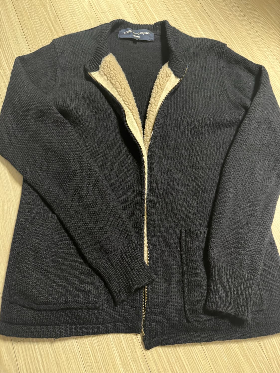 꼼데가르송 옴므 집업 스웨터 s 상품이미지4