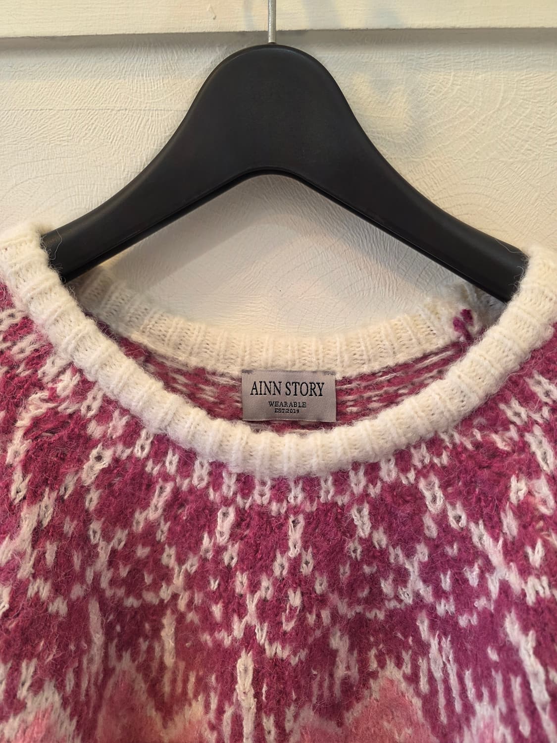 빈티지 노르딕  패턴 울 니트 스웨터 상품이미지1