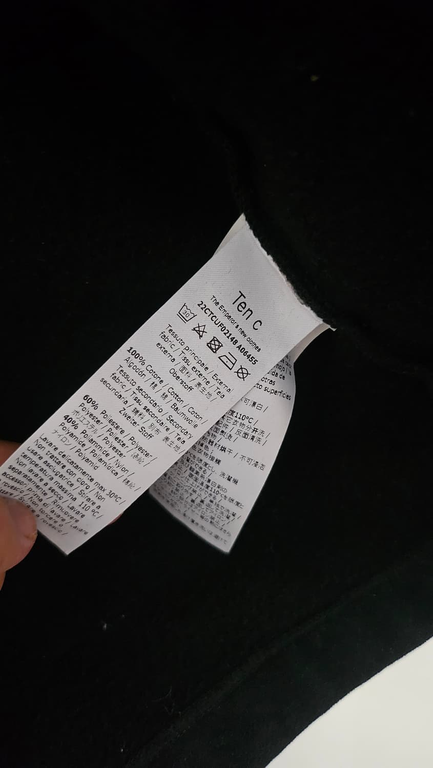 [SET] Ten C 텐씨 가먼트 다이드 원포켓 후드 셋업 Black  상품이미지6