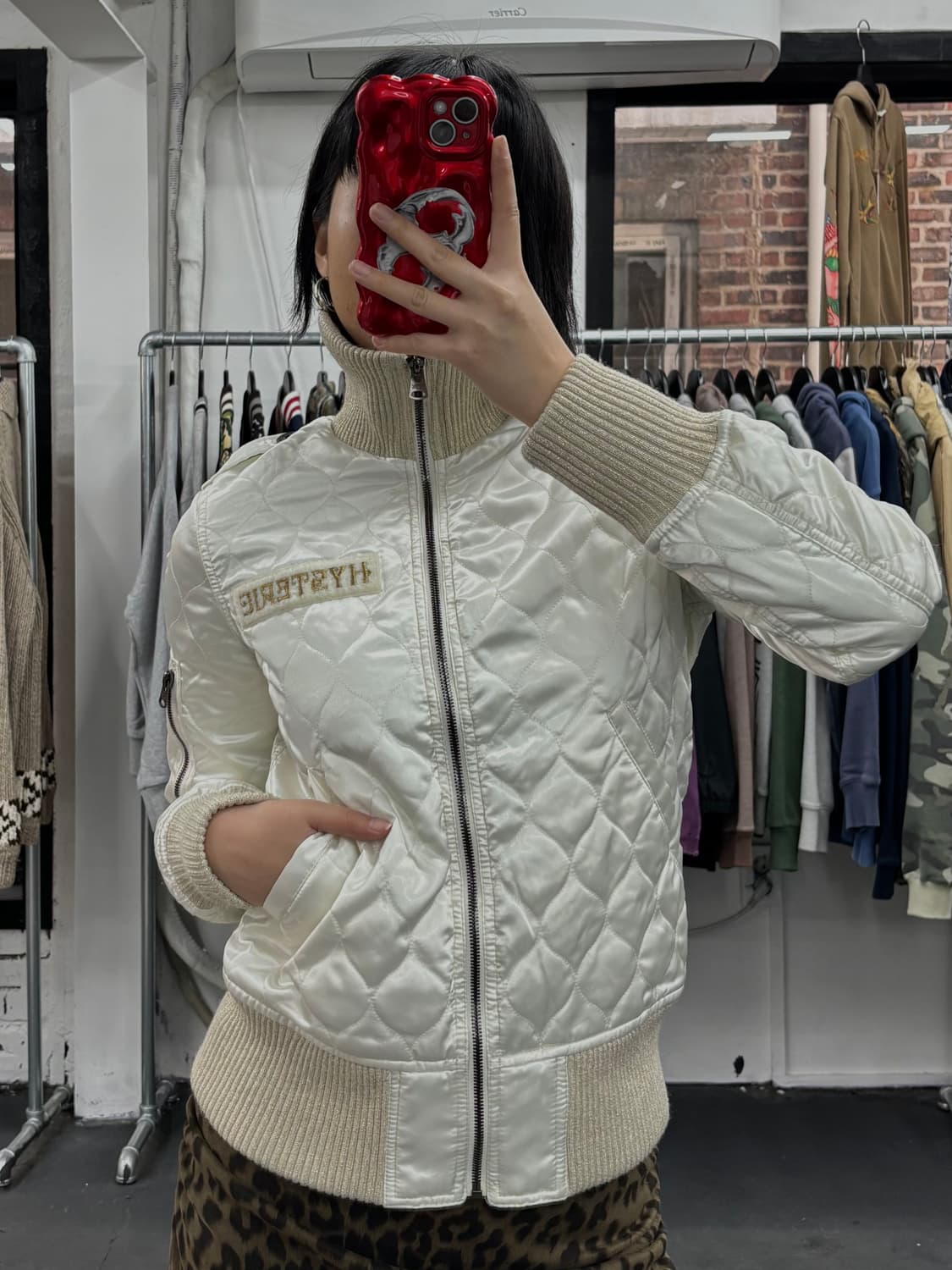 히스테릭 글래머 히스걸 퀼팅 블루종 자켓 상품이미지1