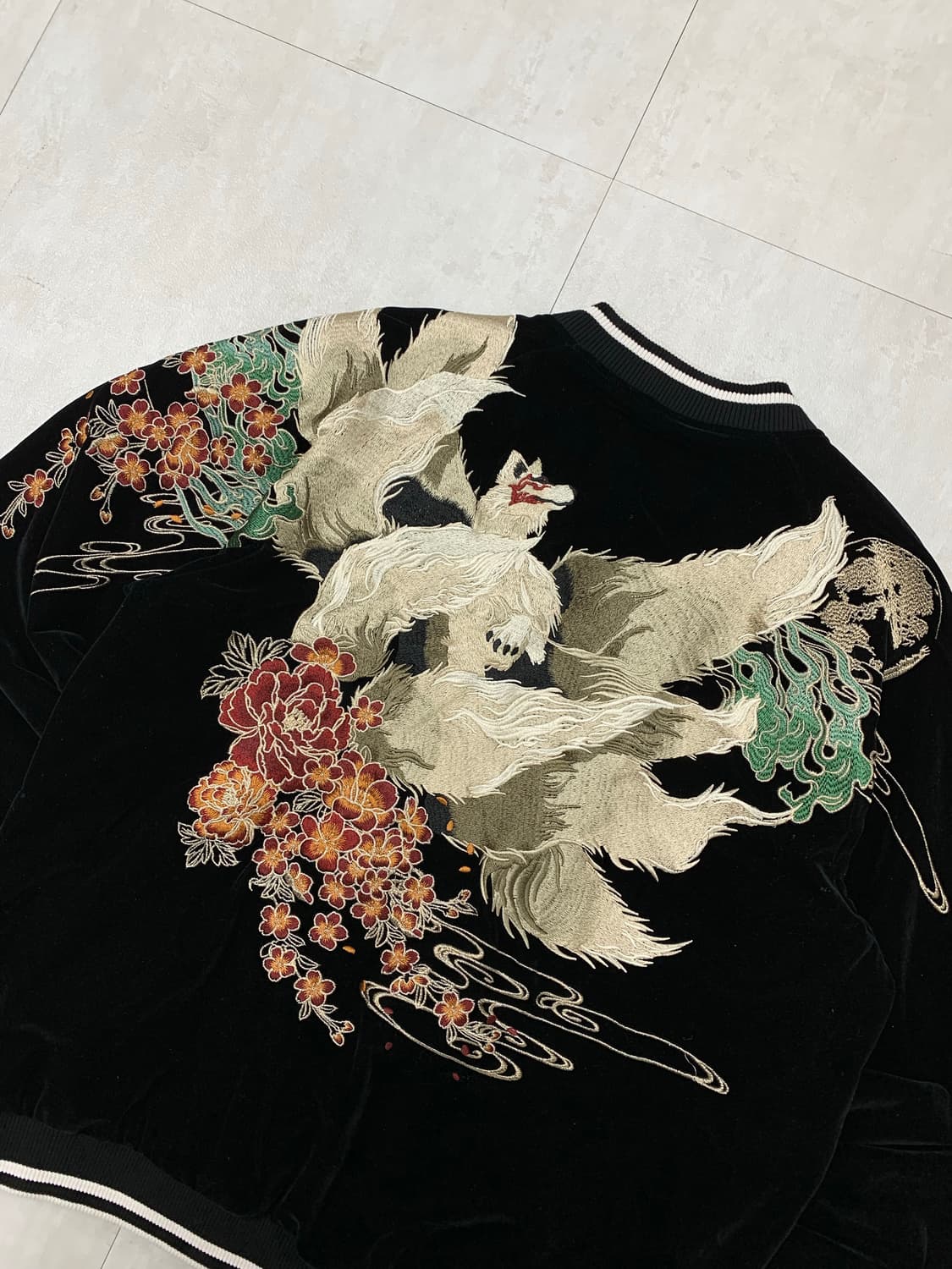 Onidenim 벨벳 자수 스카쟌 #235 상품이미지2