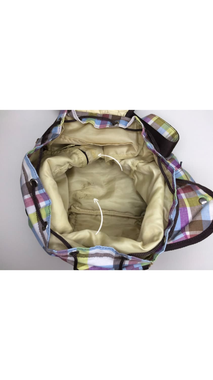 빈티지 모리걸 체크 백팩 상품이미지3