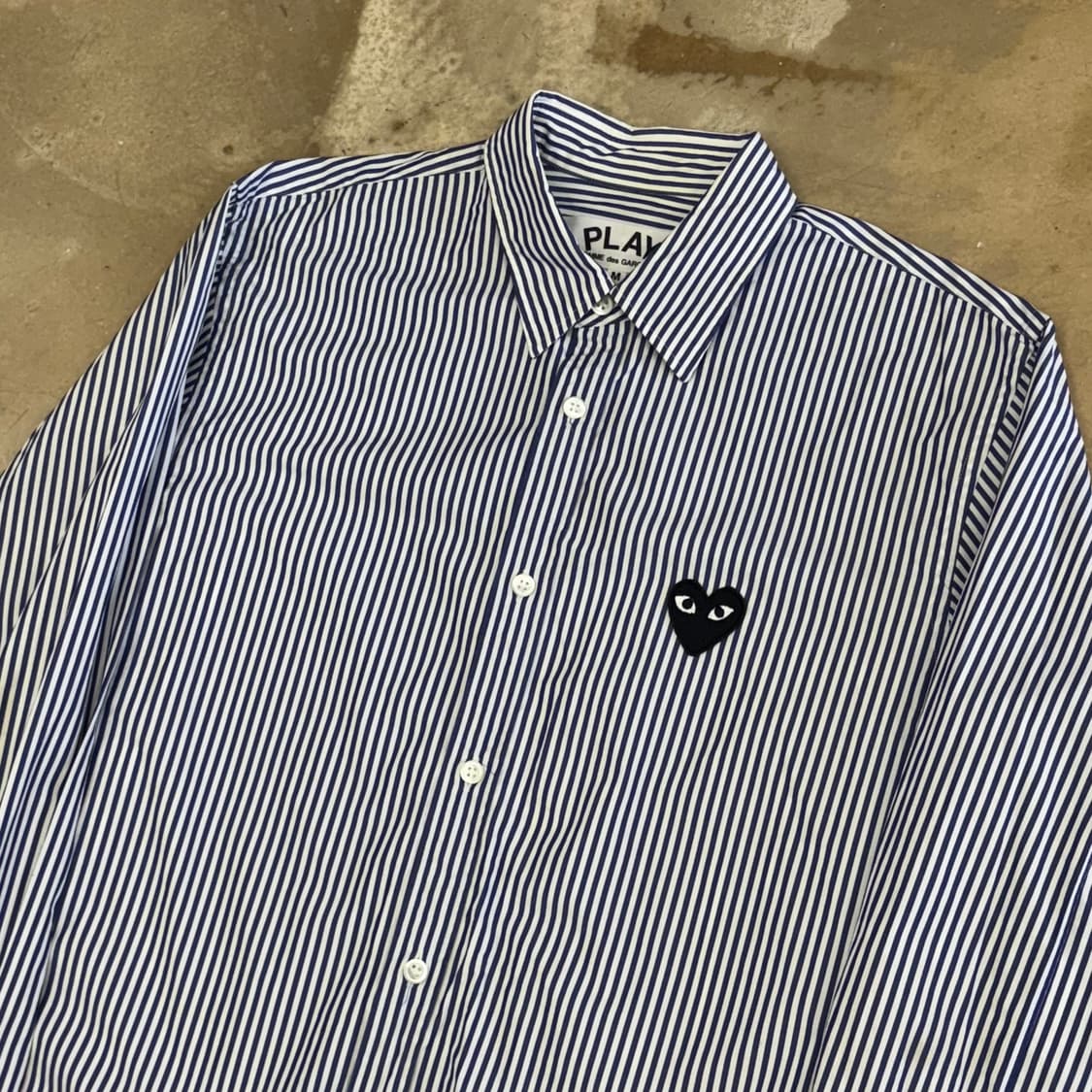 M 꼼데가르송 스트라이프 블랙와펜 셔츠 상품이미지1