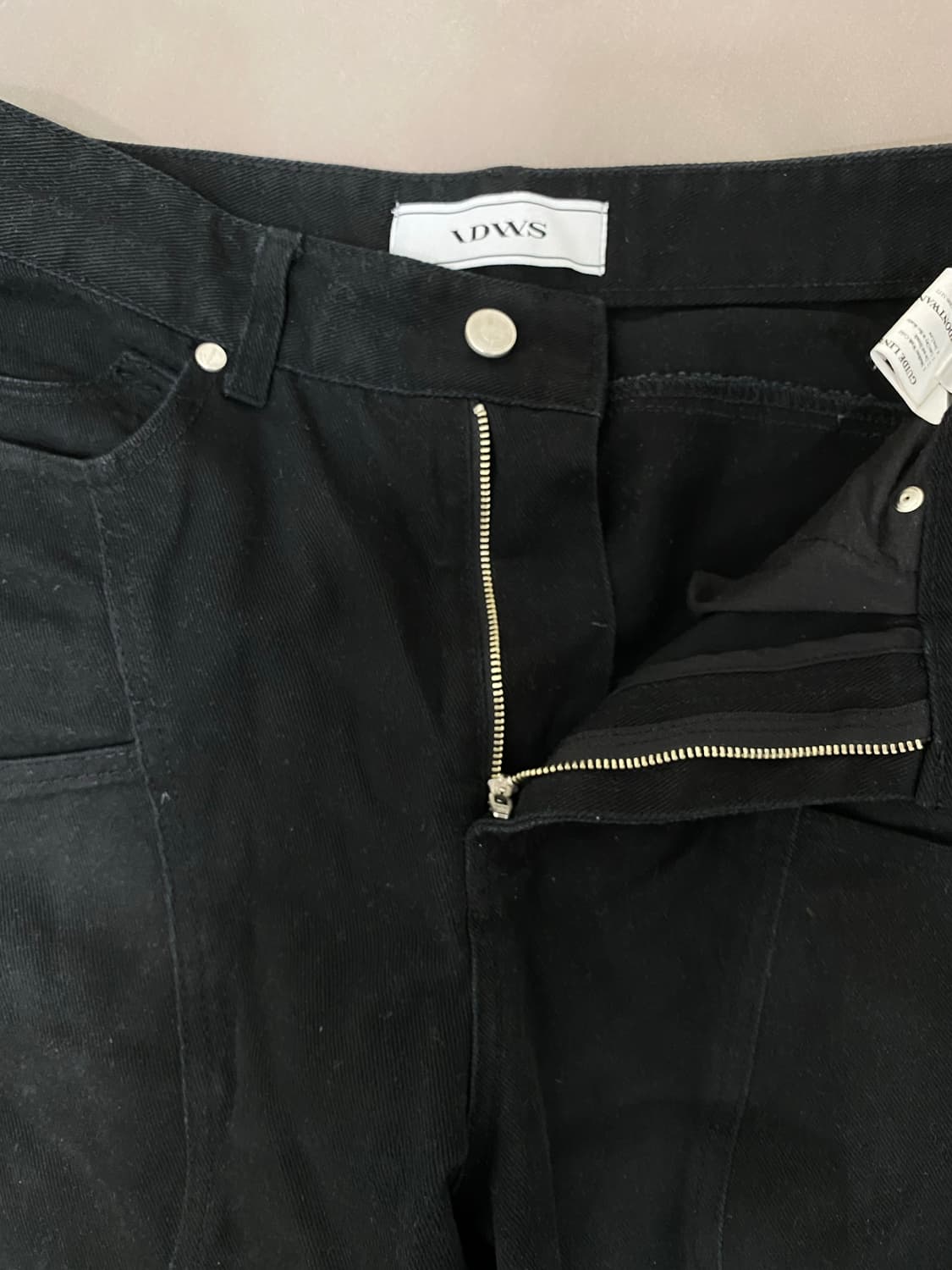 IDWS 블랙 데님 팬츠 상품이미지5