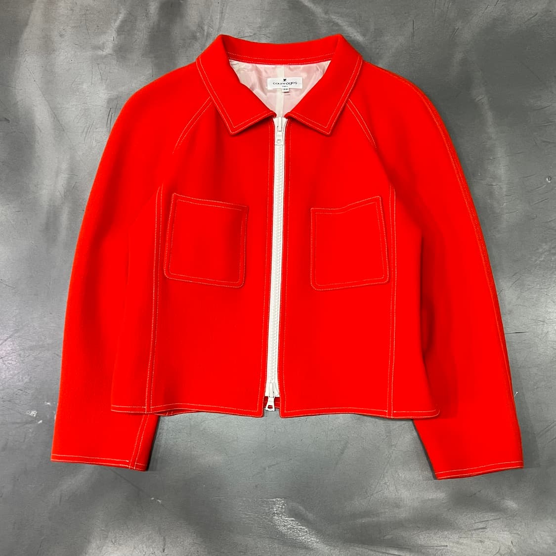  꾸레쥬 레드 울 셋업 +명품 감정서 y14937 상품이미지2