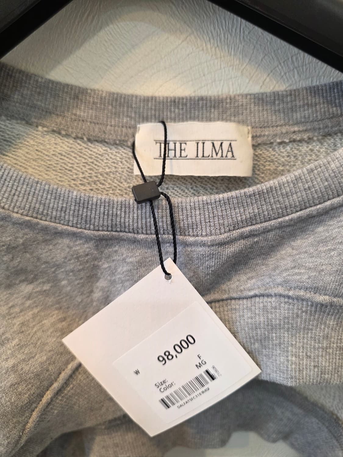 THE ILMA 컷아웃 슈퍼 크롭 맨투맨 그레이 상품이미지7
