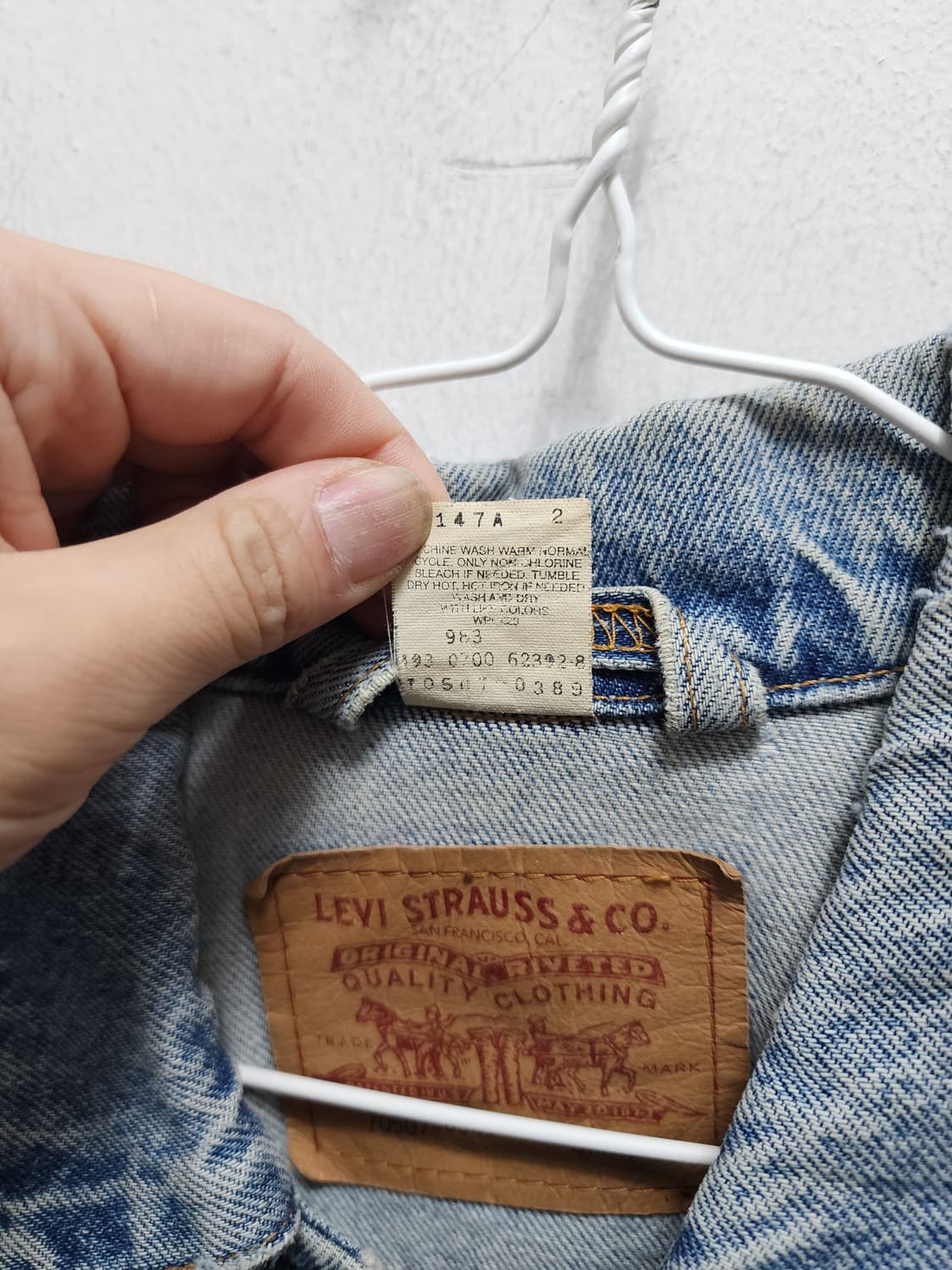 90s 리바이스 70507-0389 연청 데님 청자켓 상품이미지5