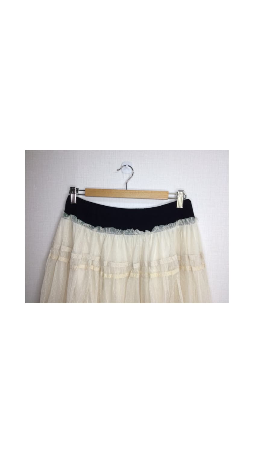 빈티지 아이보리 레이스 프릴 스커트 상품이미지2