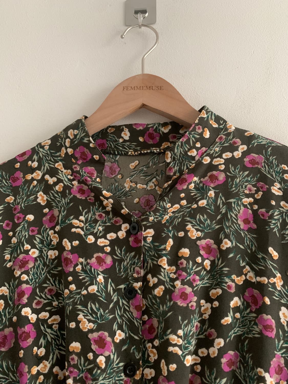 Flower Shirts Dress(Khaki) 상품이미지3