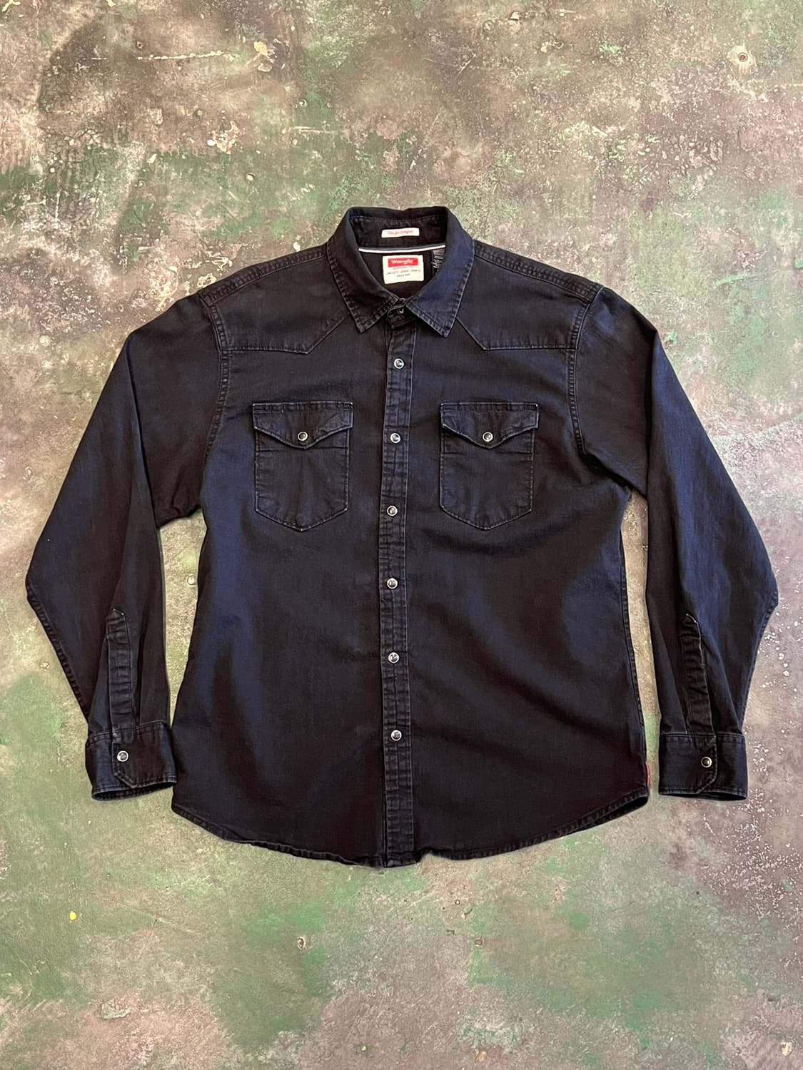 [L] Wrangler 블랙 웨스턴 스냅버튼 랭글러 셔츠 상품이미지1