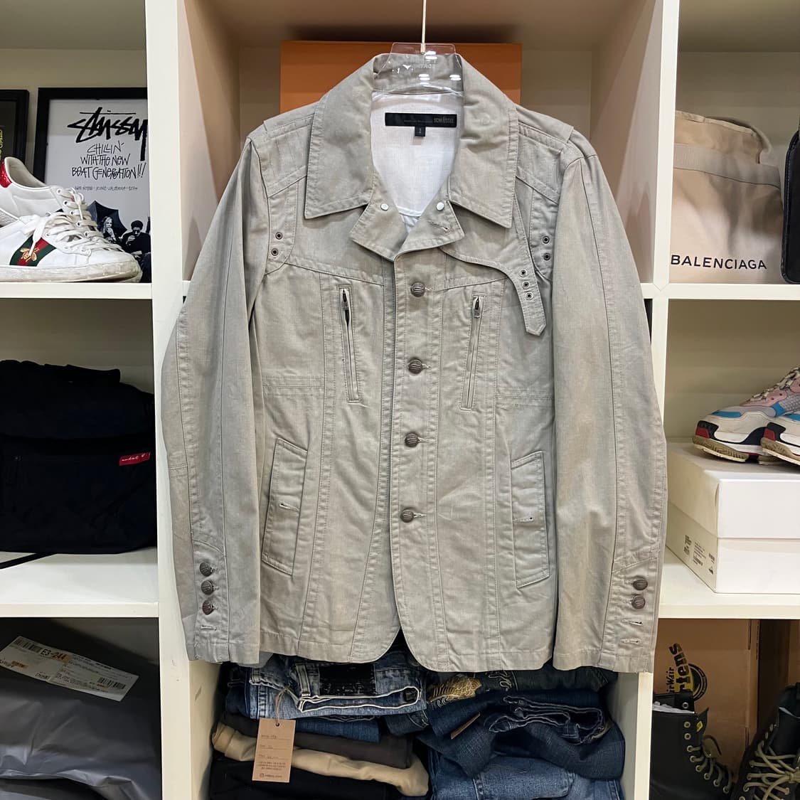 SCHLÜSSEL 슈리셀 그레이 코튼 자켓 2 상품이미지1