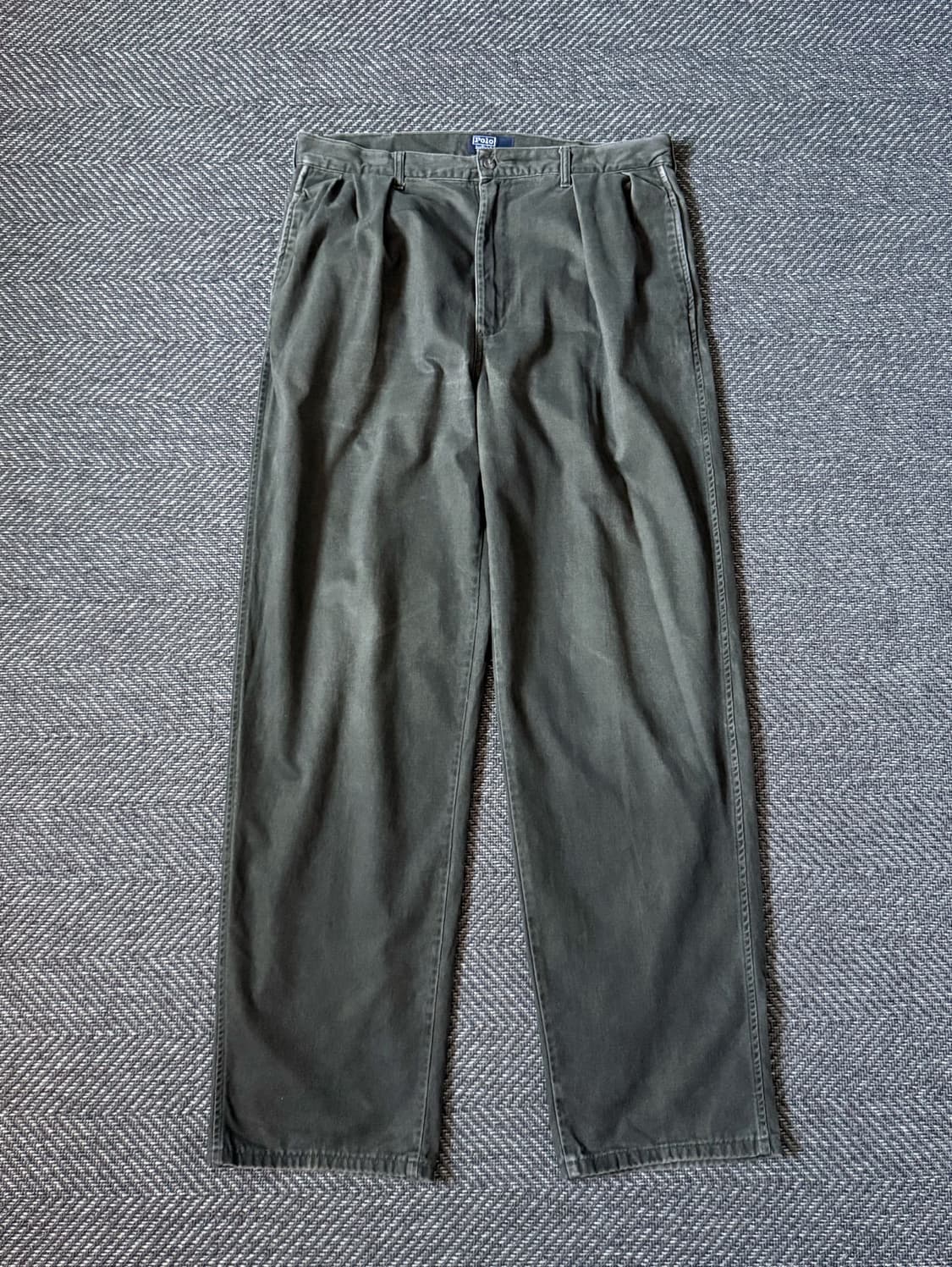 (34) 90s USA 폴로 랄프로렌 더블 플리츠 치노팬츠 상품이미지1