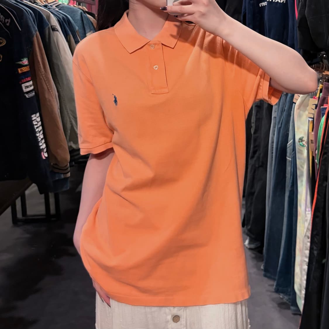 [IM] 폴로랄프로렌 반팔 피케 셔츠 라이트 오렌지 상품이미지3
