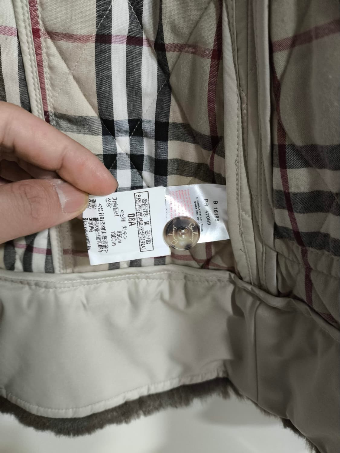 8Y 버버리 키즈 퀼팅 트리밍 코트 상품이미지9