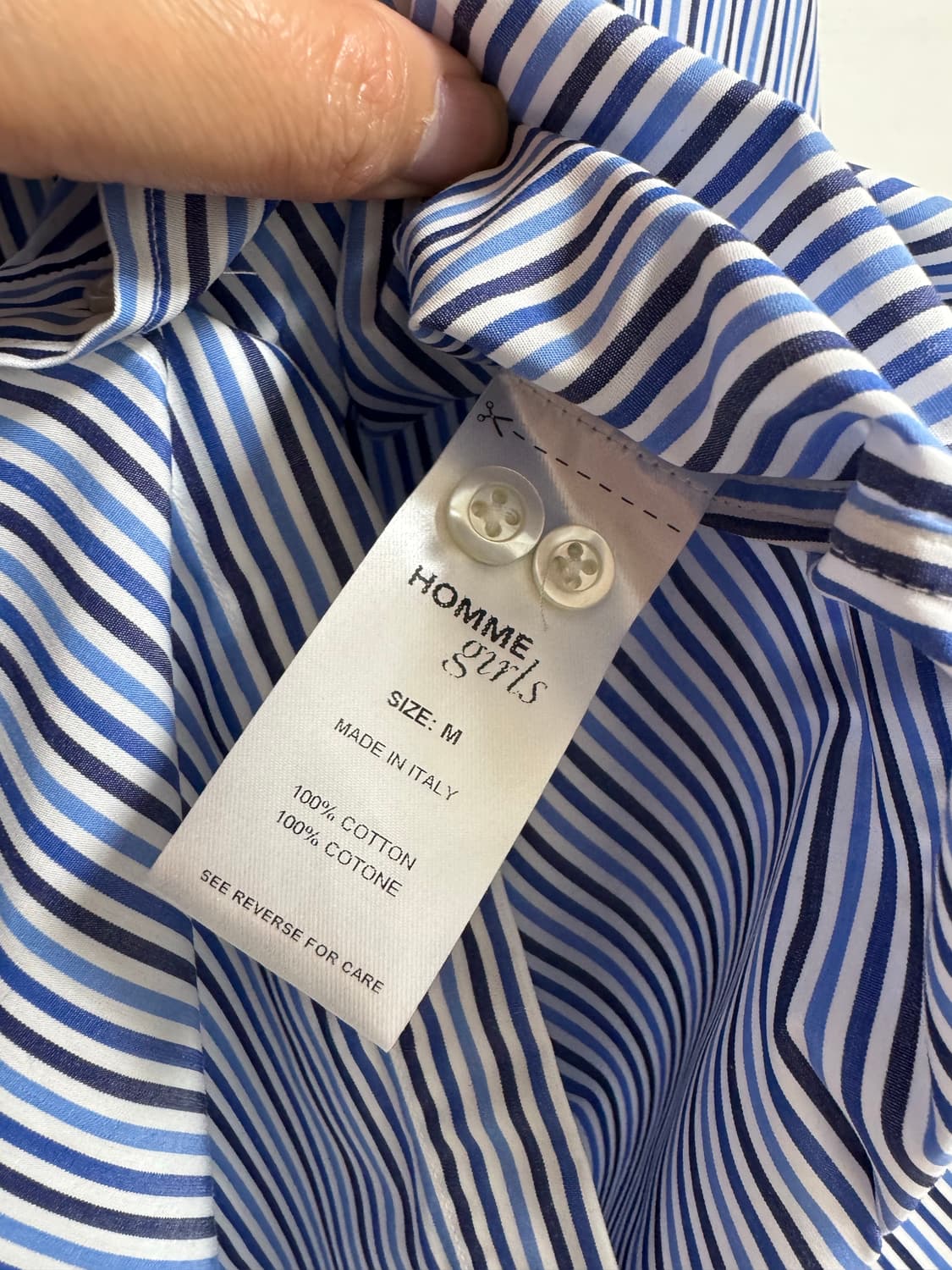 옴므걸스 스트라이프 셔츠 새상품 Homme girls 셔츠 상품이미지5