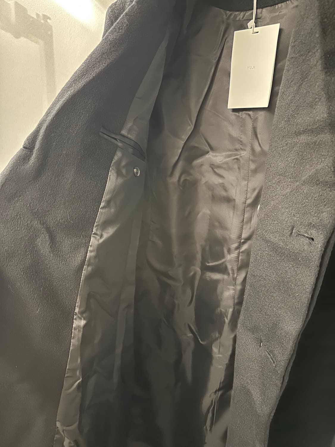 YUJI 유지 울코트 블랙 새상품 상품이미지7