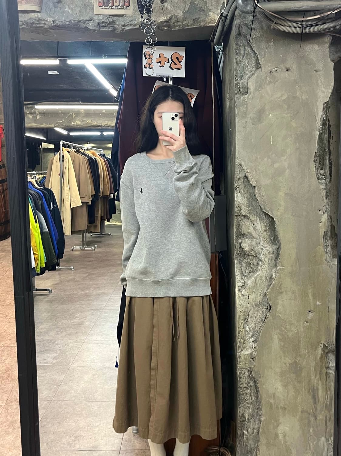 폴로 랄프로렌 기모 맨투맨 그레이 M #csz3558 상품이미지2