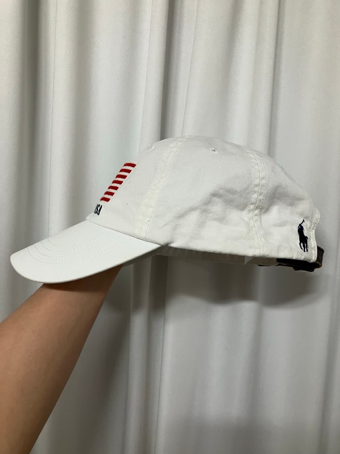폴로 usa플래그 볼캡 화이트 상품이미지3