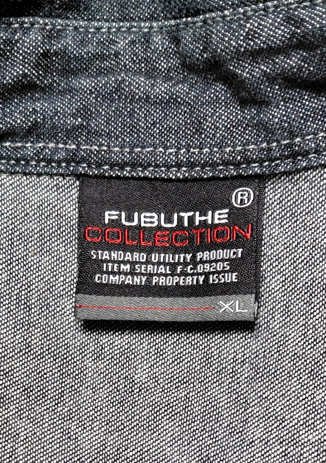 [XL] 푸부(FUBU) 90s 올드스쿨 반팔 믹스 데님 셔츠 상품이미지5