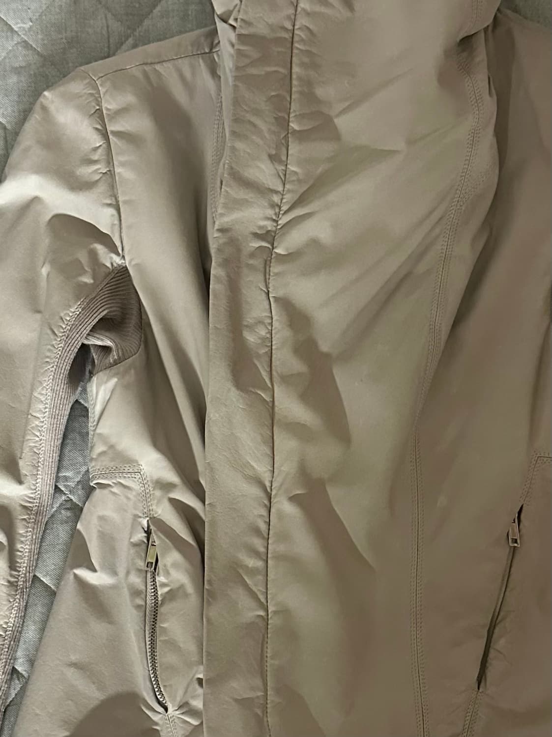 릭오웬스 가죽 자켓 베이지 상품이미지4