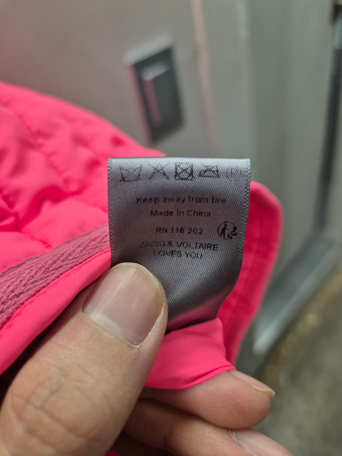 자딕앤볼테르 퀼팅 자켓 핑크 S 상품이미지6