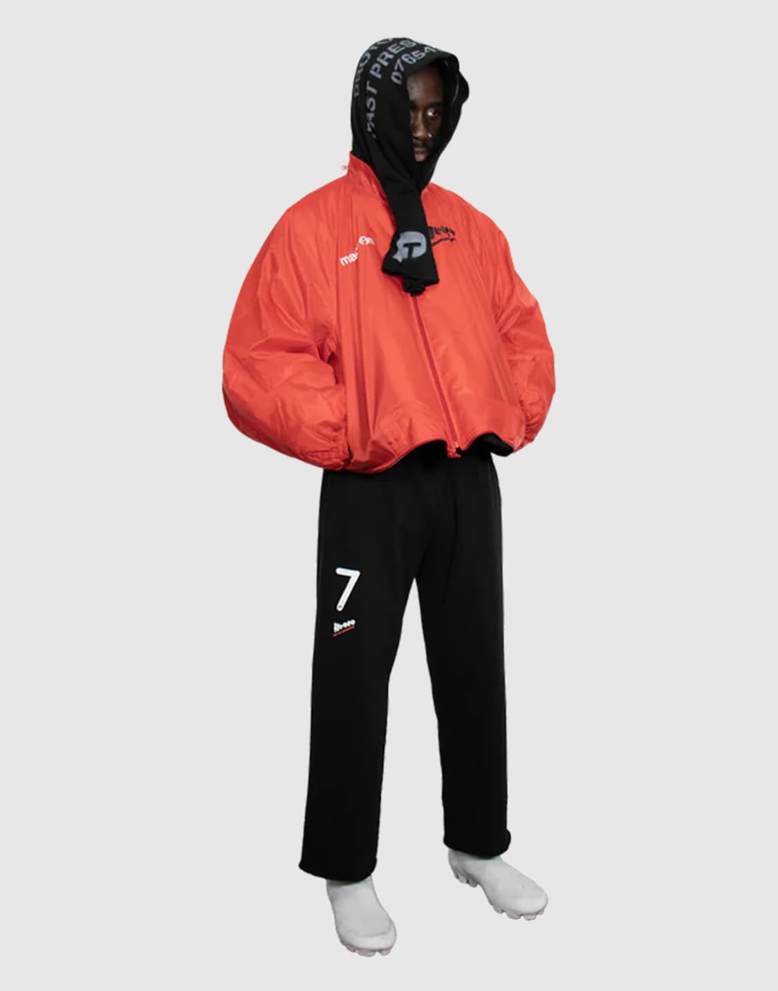 Padded twoway tracksuit jacket red 상품이미지6