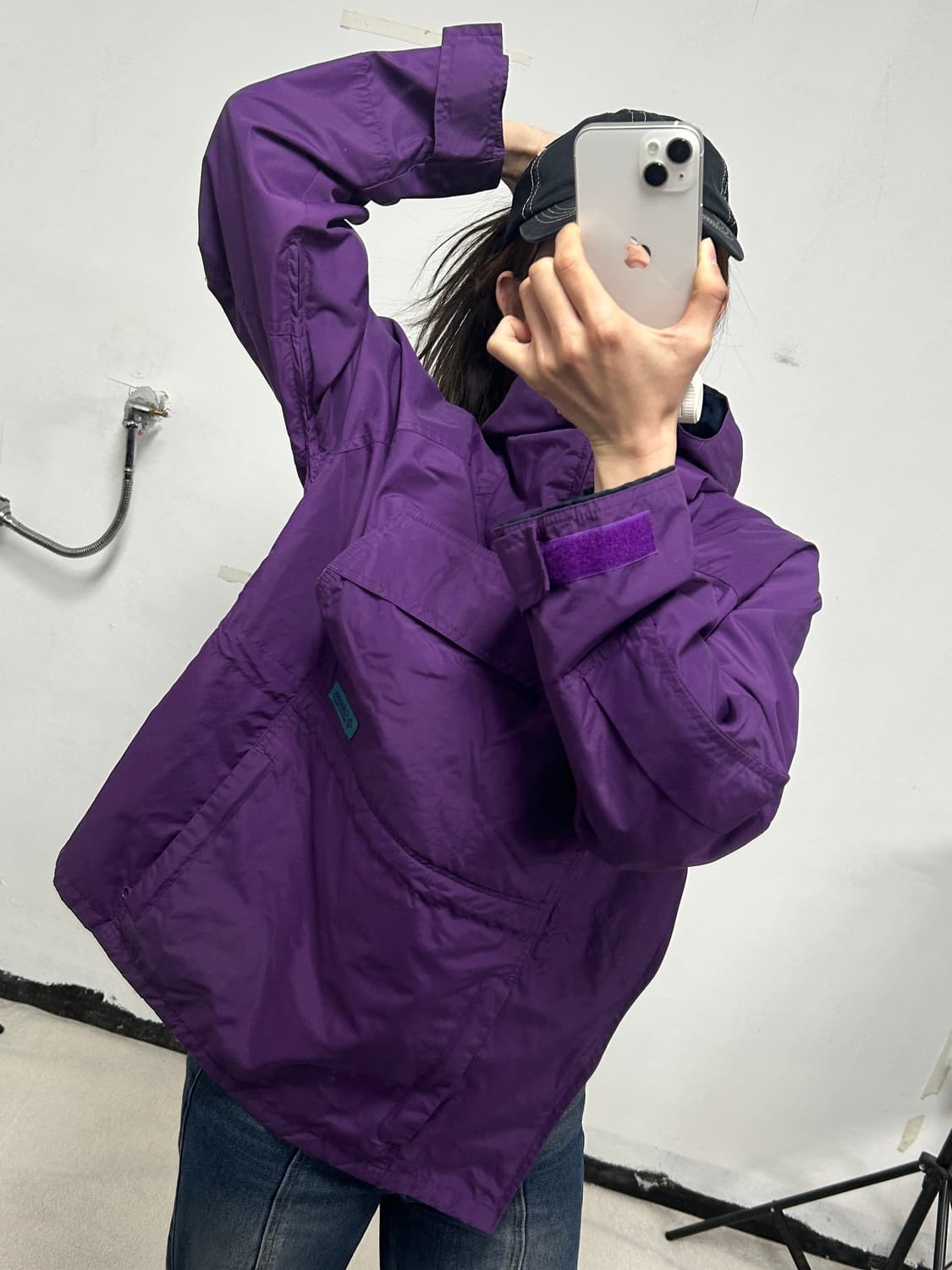 90's 빈티지 컬럼비아 나일론쉘 아노락 풀오버 자켓 상품이미지2