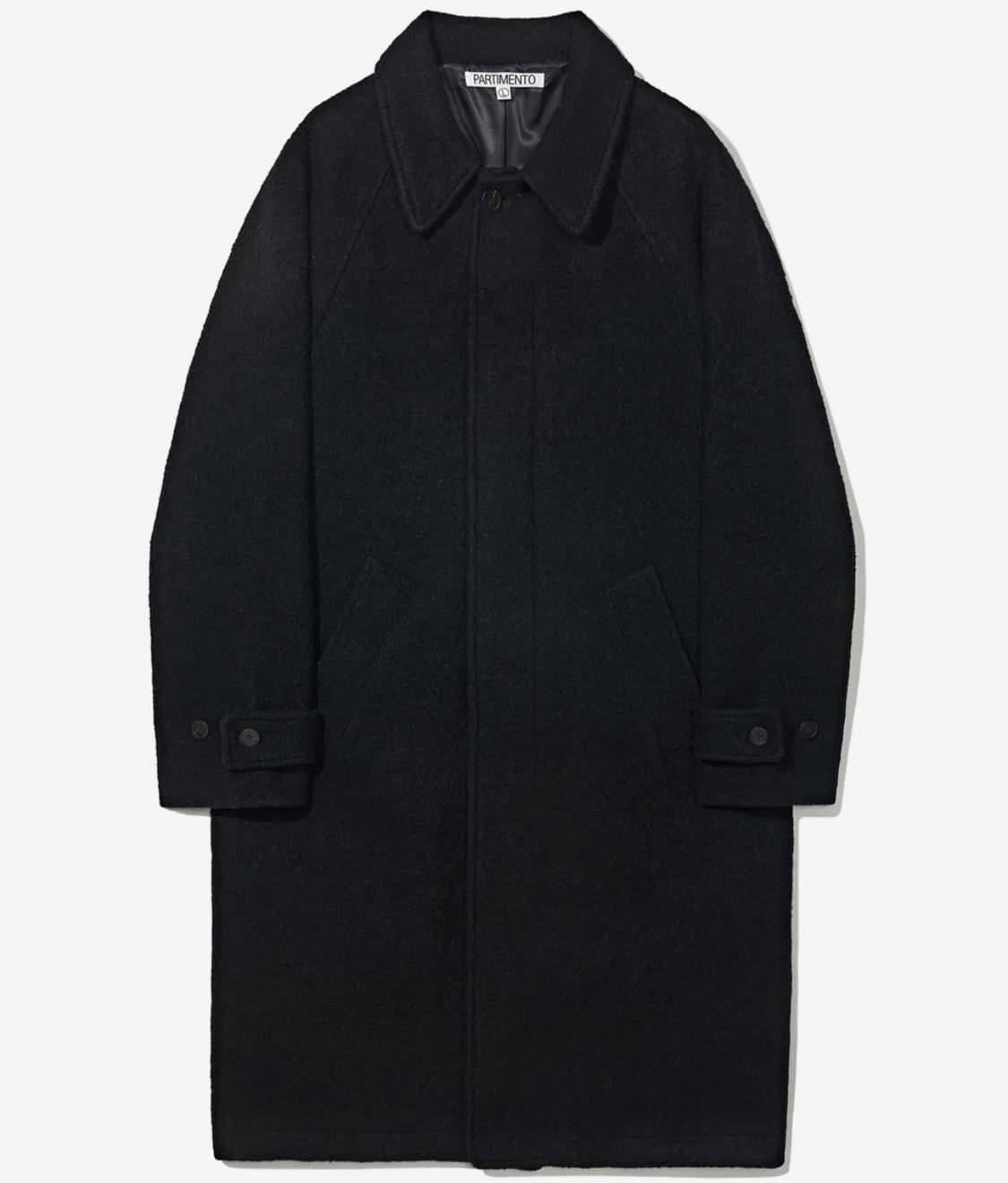 파르티멘토 울 발마칸 코트 블랙 상품이미지1