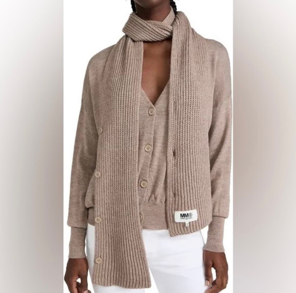 MM6 메종마르지엘라 머플러 레이어드 가디건 S 상품이미지7