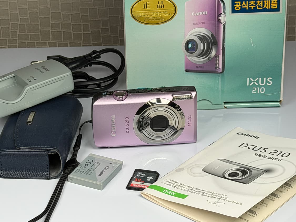 캐논 IXUS 익서스 210 IS 핑크 레트로 빈티지 카메라 한글판 상품이미지1