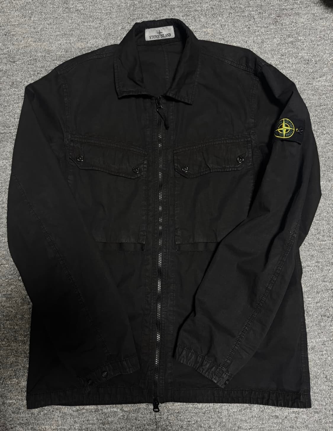 L) 스톤아일랜드 23fw 브러쉬드 오가닉 코튼 오버셔츠 블랙 상품이미지1