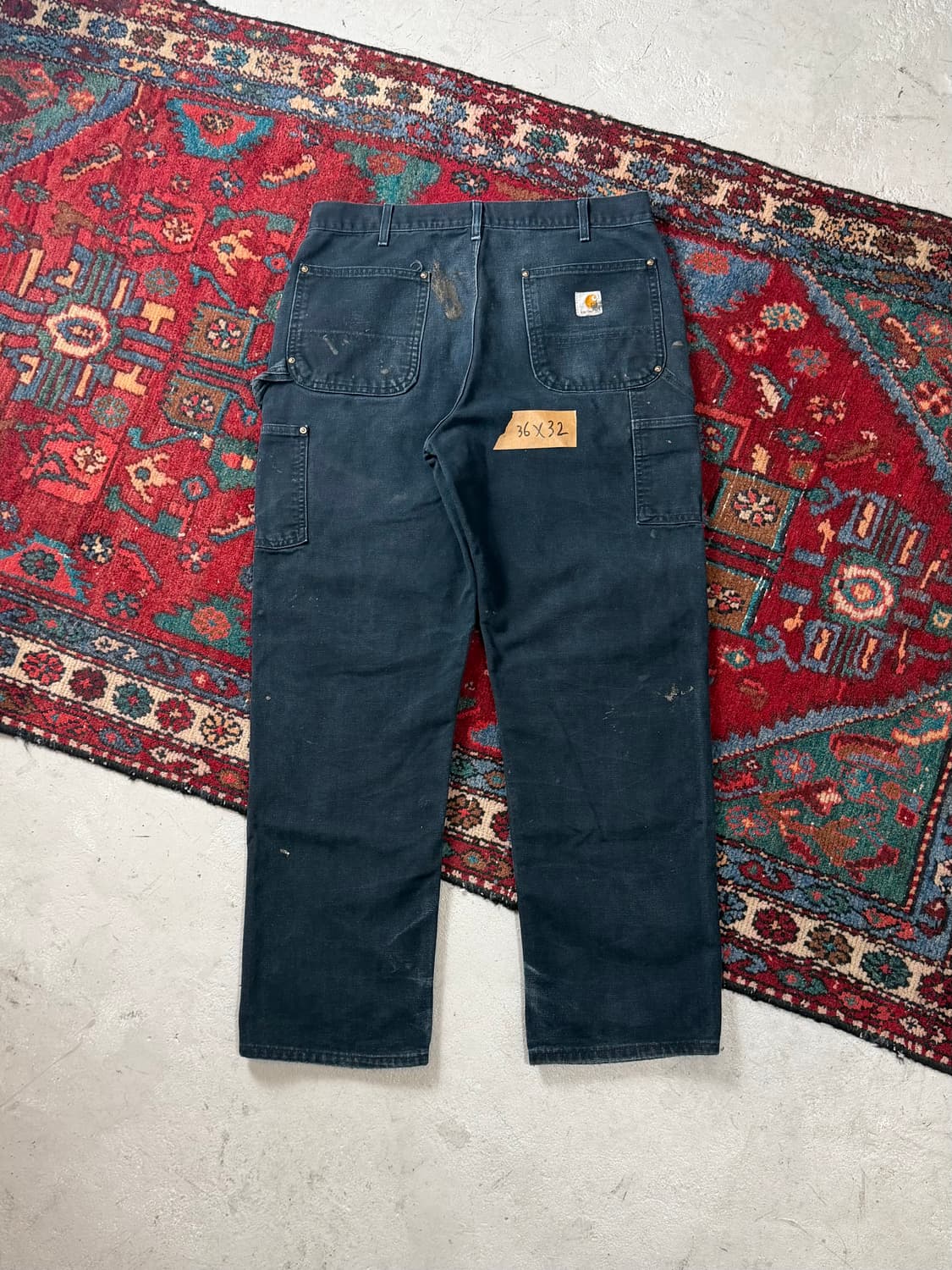 OG USA Made 칼하트 B01 더블니 블랙 칼하트 썩블니 카펜터 상품이미지4