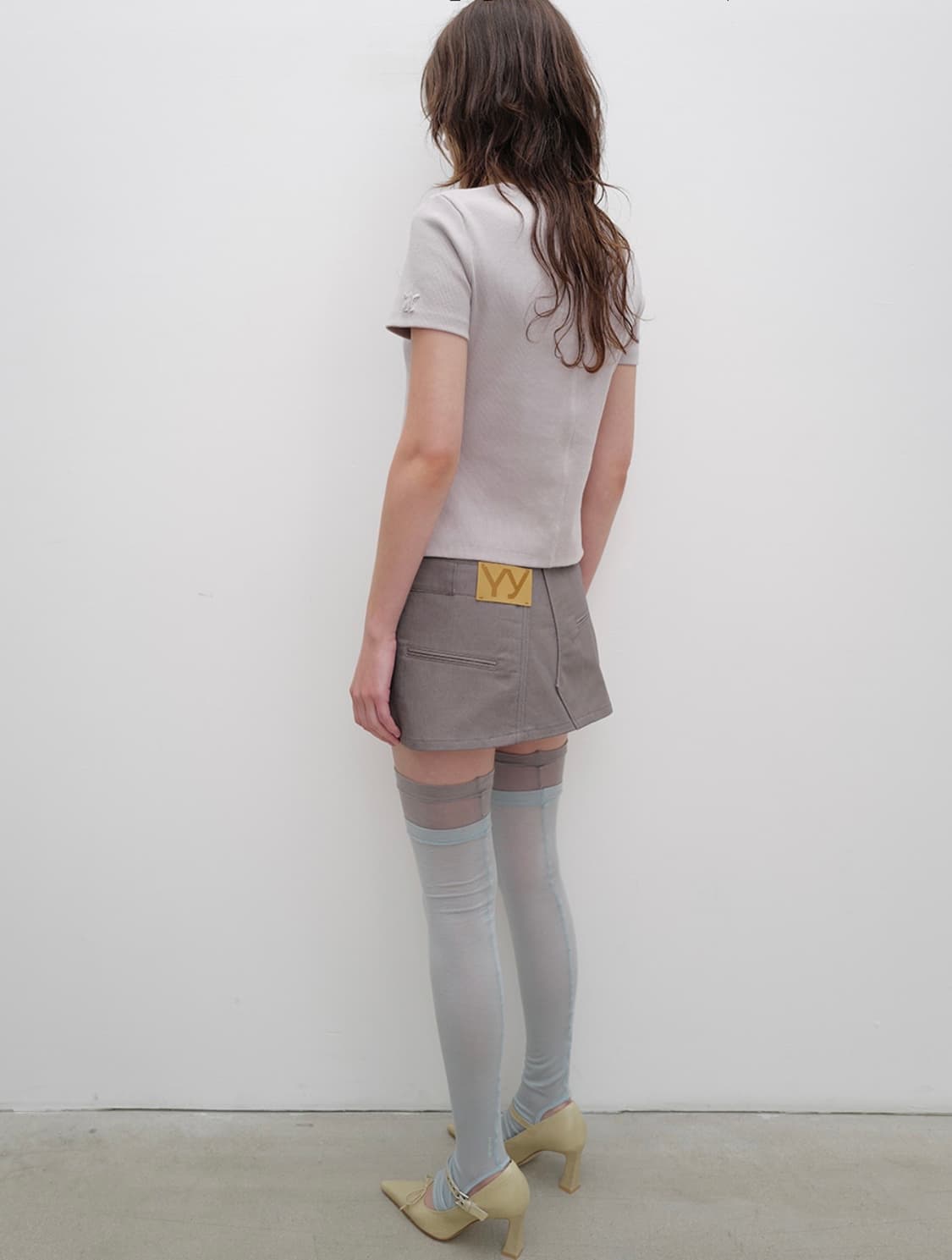 오픈와이와이 Ribbed side slit top 상품이미지6