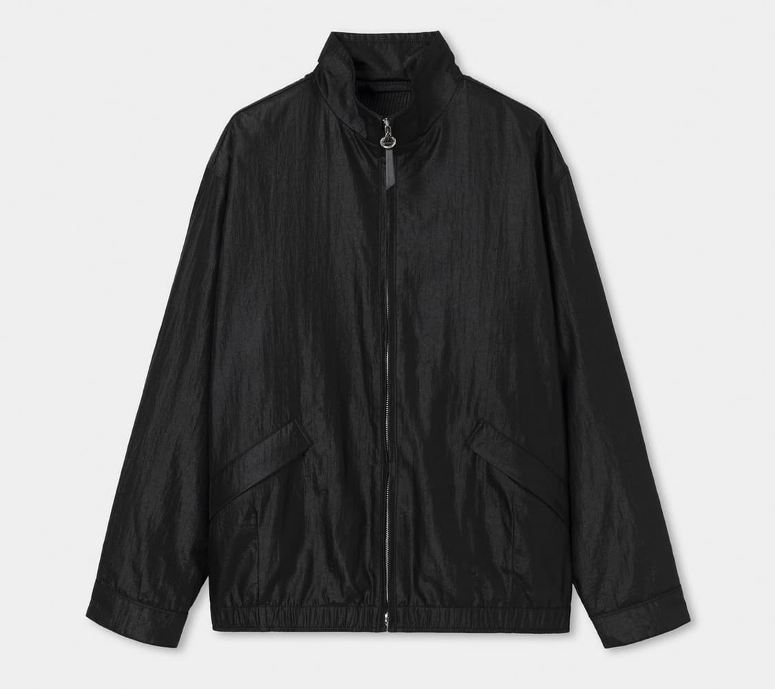 솔리드옴므 블랙 나일론 집업 자켓 솔리드 바람막이 상품이미지2
