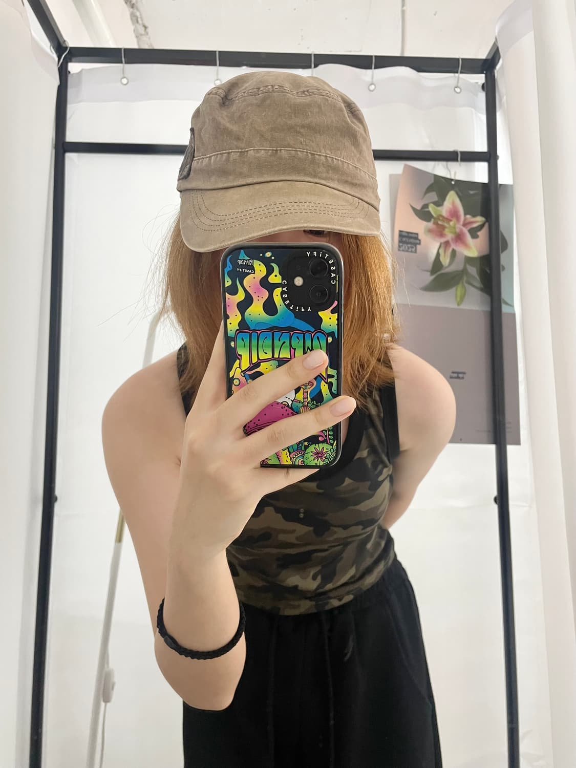 브라운 워싱 패치 헌팅캡 상품이미지2