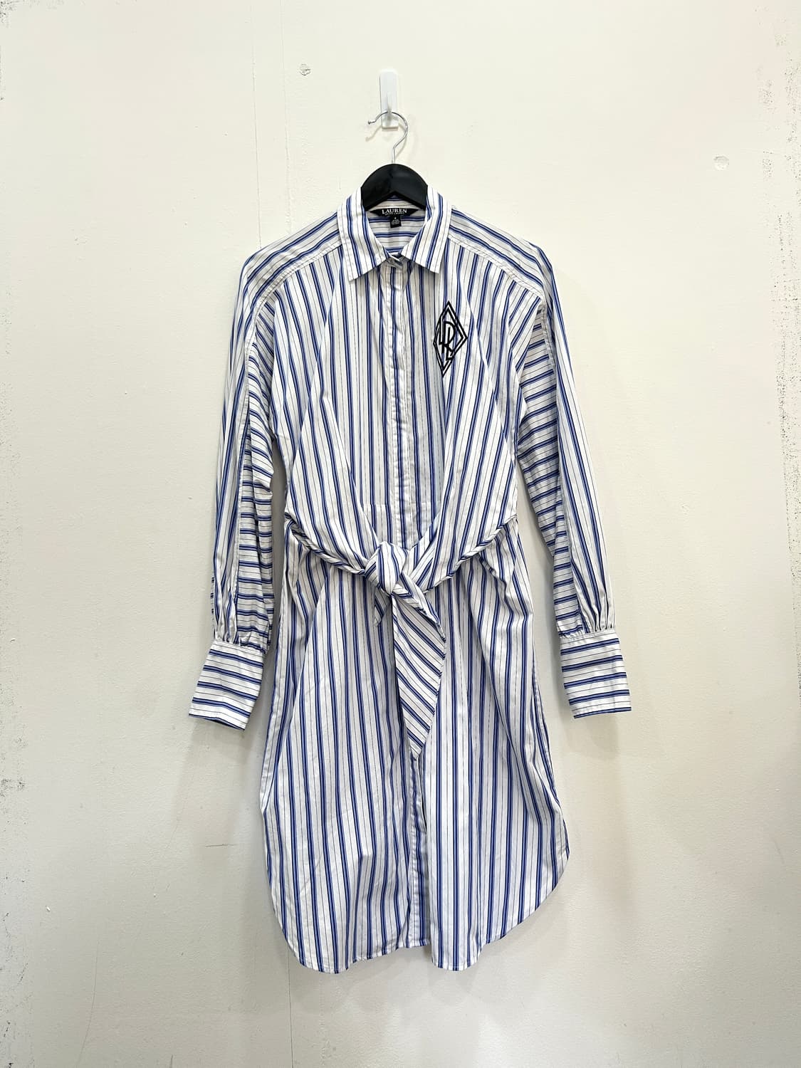 로렌랄프로렌 스트라이프 러플 셔츠 롱 원피스 S 상품이미지2