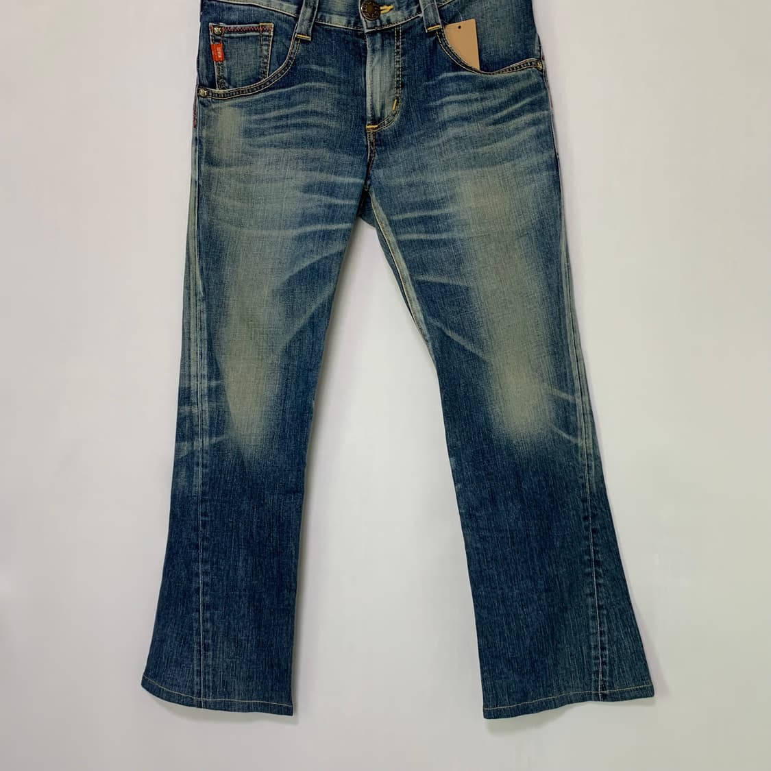 에드윈 BLUE TRIP 워싱 데님 부츠컷 팬츠 중청바지 33인치 상품이미지2