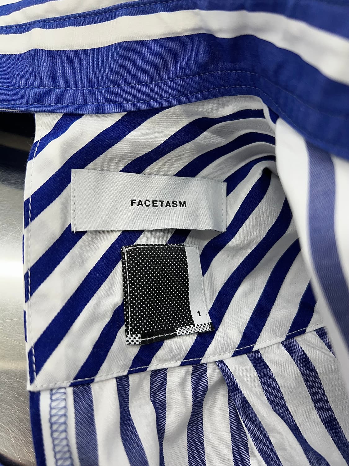 파세타즘 18ss 스트라이프 코튼 비대칭 포플린 셔츠 상품이미지7