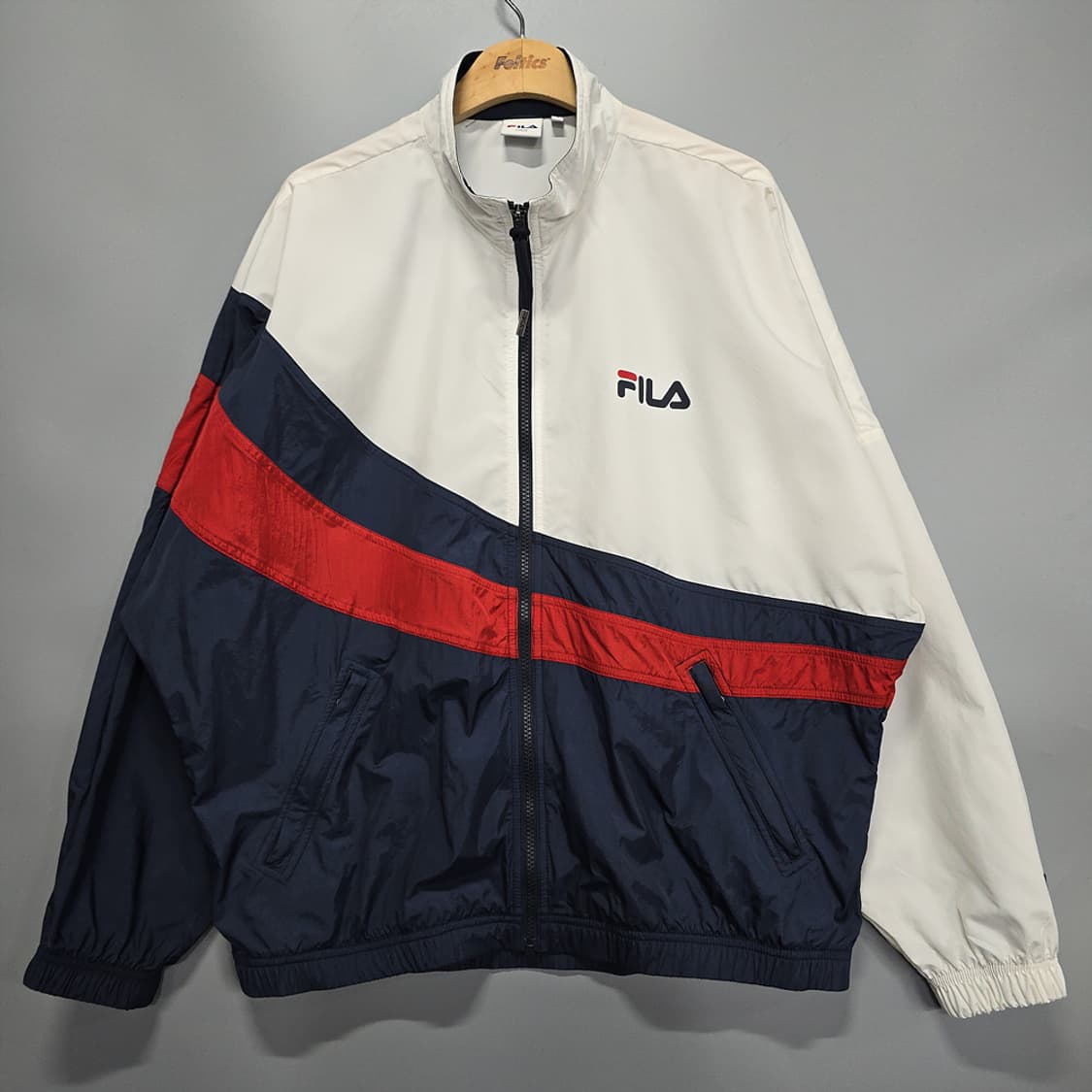 휠라 FILA 컬러 블록 바람막이 자켓 100 상품이미지1