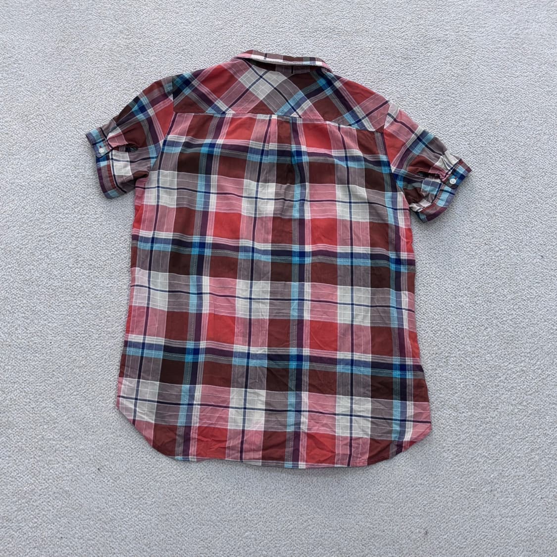 85 헤지스 체크패턴 반팔 셔츠 0420E 상품이미지2